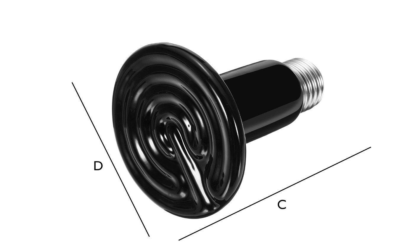 Лампа инфракрасная керамическая для обогрева LightBest ERK 200W 220V Е27