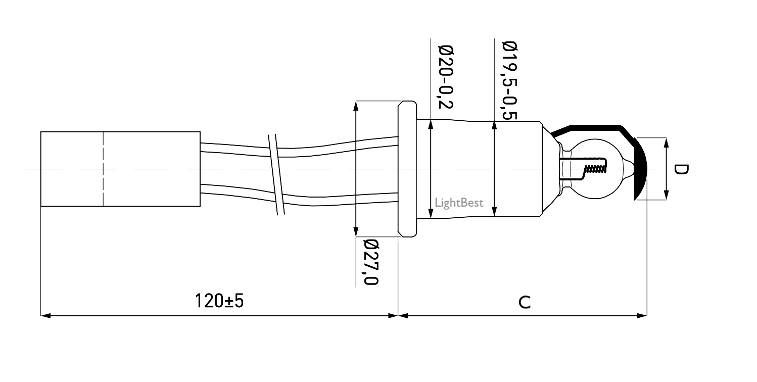Лампа галогенная LightBest LBH 9020 22,8V 40W IRC 