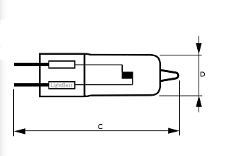 Лампа галогенная LightBest LBH 9095 100W 24V G6.35 