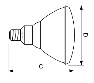 Лампа инфракрасная LightBest ERK PAR38 175W E27 Clear