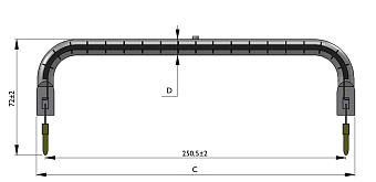 Лампа инфракрасная LightBest IRK 9078 1800W 400V ST RU260 (64401850)