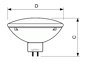 Лампа галогенная LightBest LBH PAR 56 300W 12V клеммы винтовые