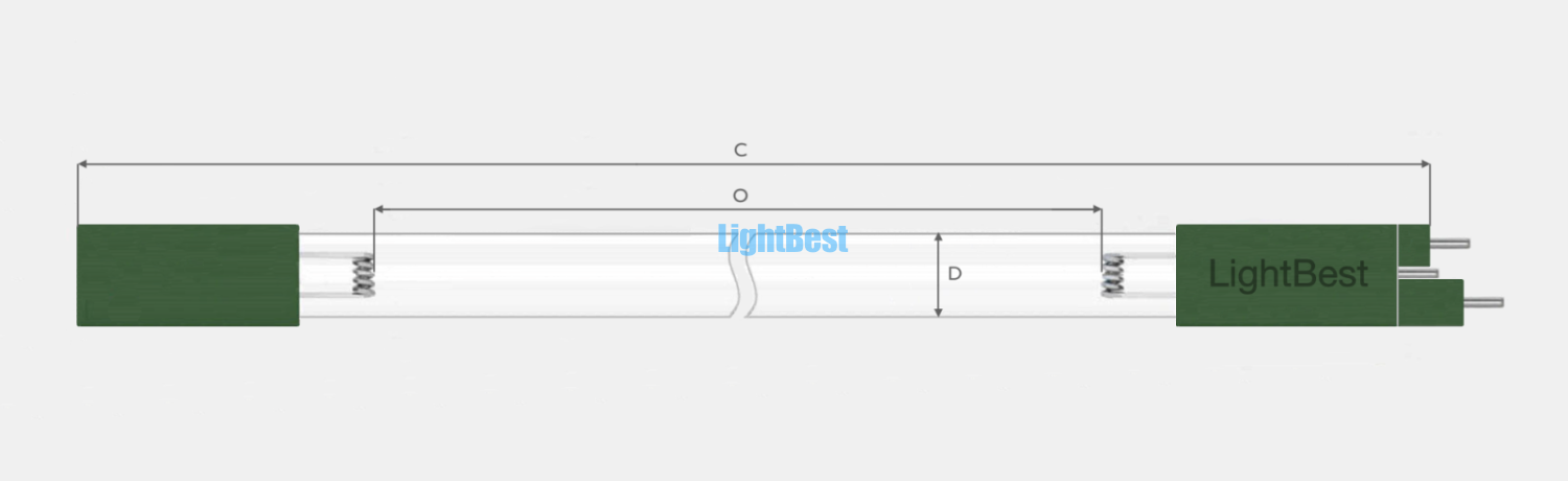 Лампа бактерицидная LightBest VIQUA S330RL 15W 0,425