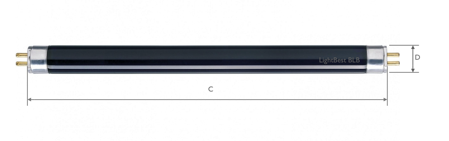 Лампа ультрафиолетовая LightBest BLB 6W T5 G5
