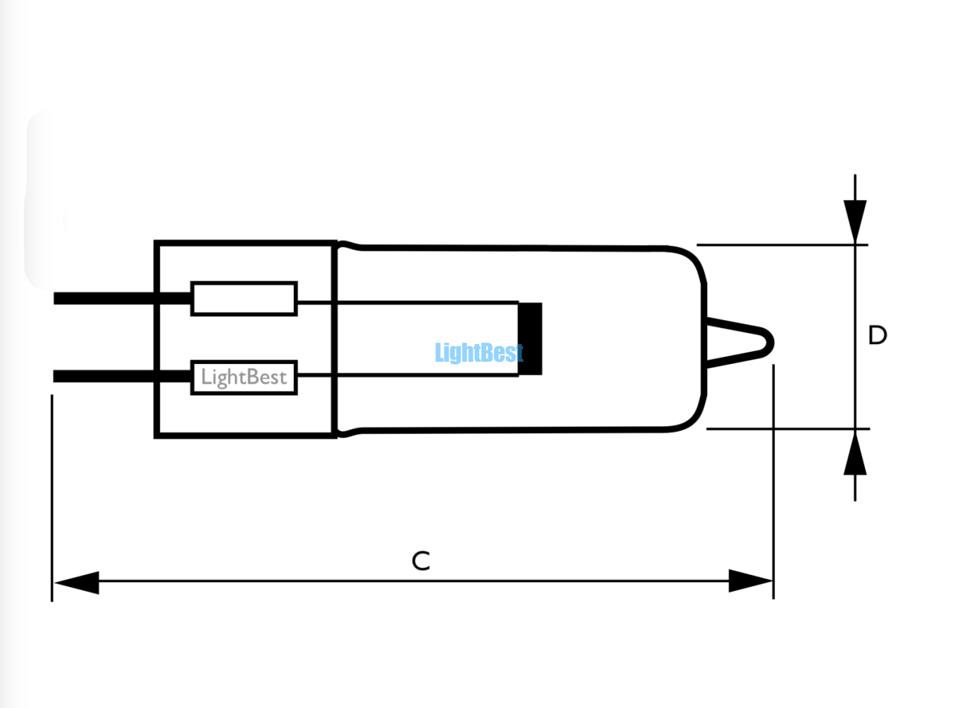 Лампа галогенная LightBest LBH 9063 10W 6V G4 