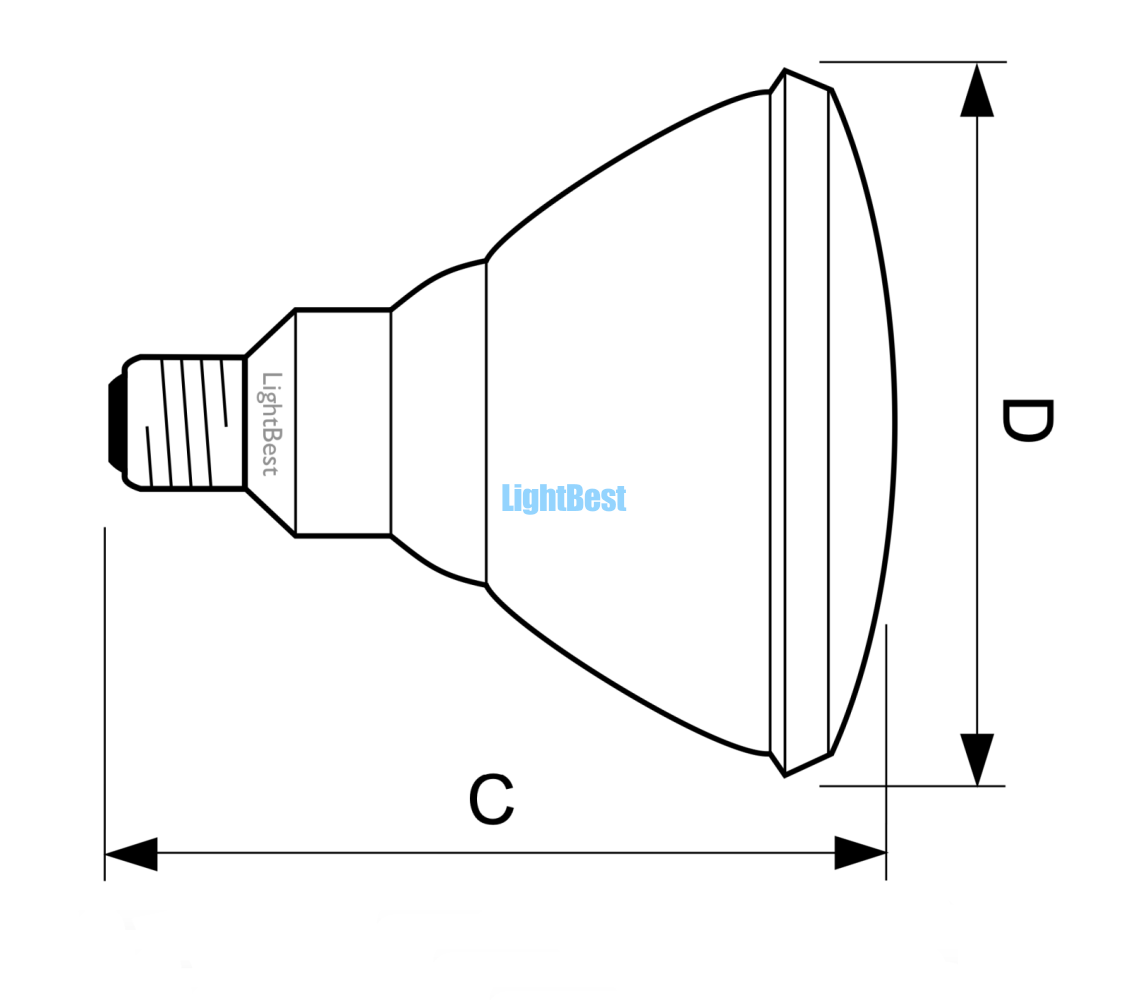 Лампа инфракрасная LightBest ERK PAR38 175W E27 Red