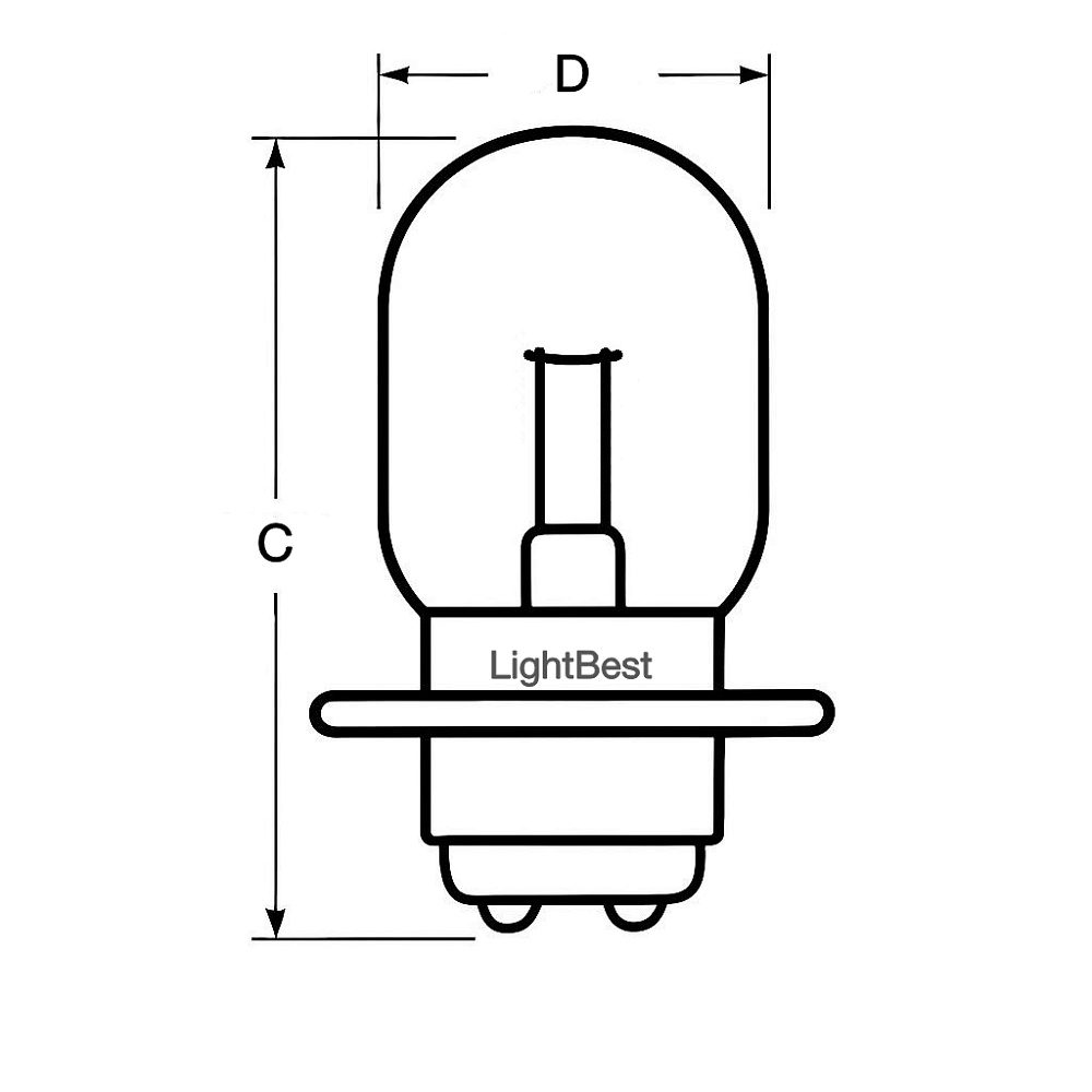 Лампа оптическая LightBest LBH 9117 ОП 11-40 11V 40W P30d/10.3 высокая спираль