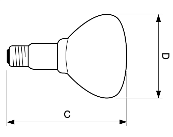 Лампа инфракрасная LightBest ERK R125 375W E27 Clear