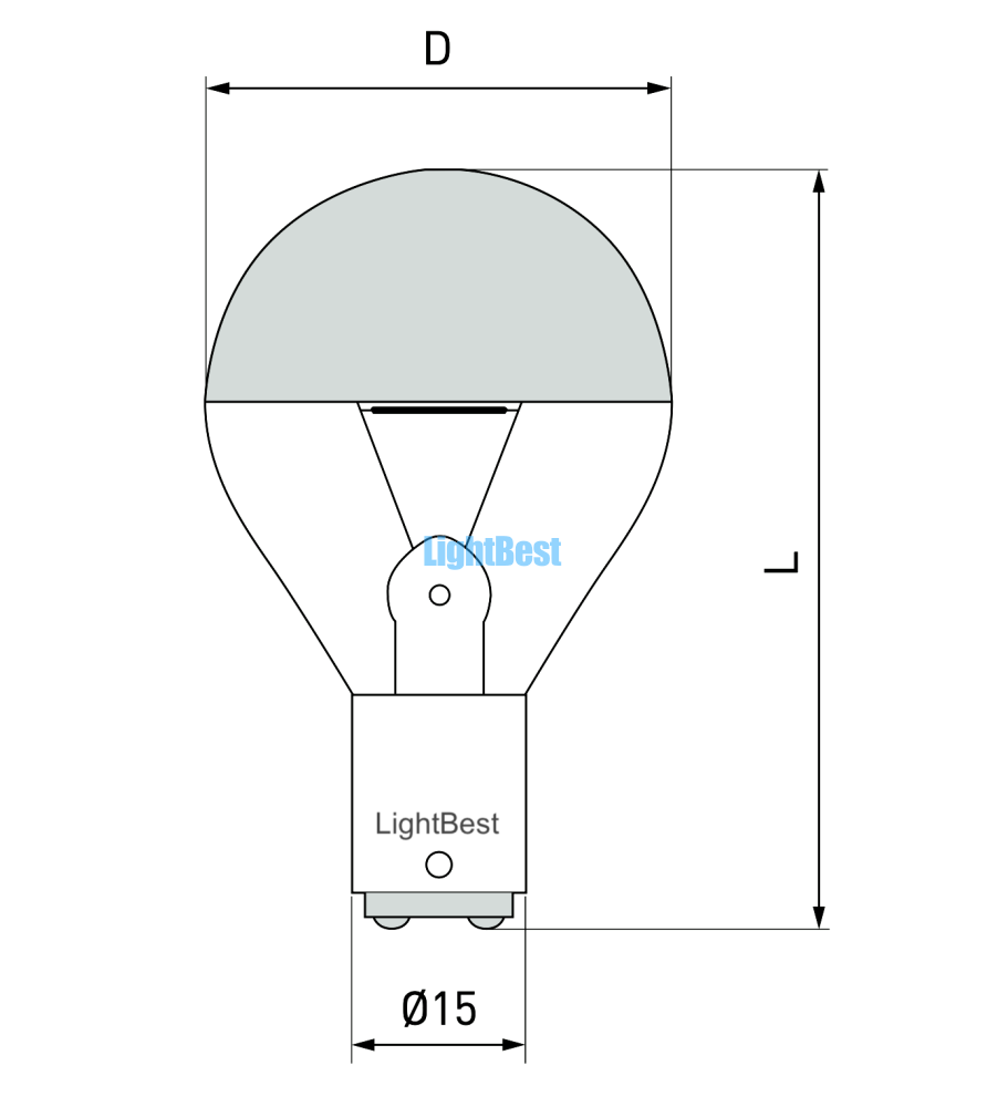 Лампа галогенная LightBest LBH 24V 25W B15D 