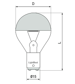 Лампа галогенная LightBest LBH 24V 25W B15D