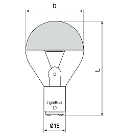 Лампа галогенная LightBest LBH 24V 25W B15D 