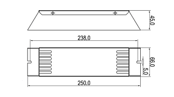 ЭПРА LightBest RH8-AL-200 1*100-200W, 1,2-2,0A 250*66*45mm