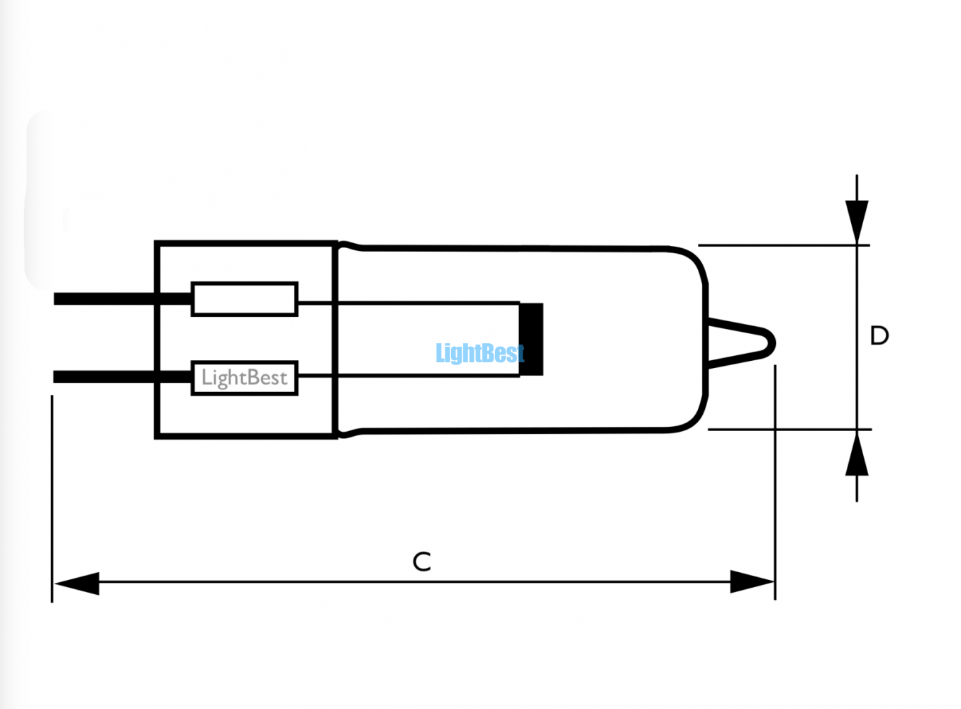 Лампа галогенная LightBest LBH 9059 35W 12V G4 