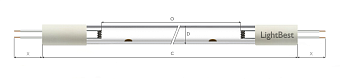 Лампа амальгамная LightBest GLBA 454T5 WR 70W 1,2A 