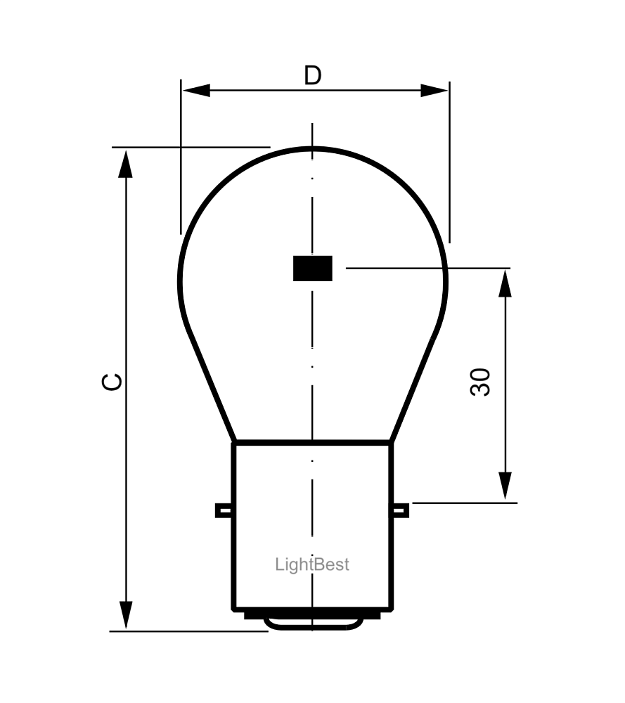 Лампа галогенная LightBest LBH 9100 50W 12V BA20d 