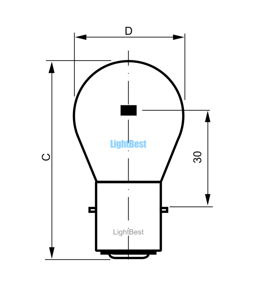 Лампа галогенная LightBest LBH 9100 50W 12V BA20d 