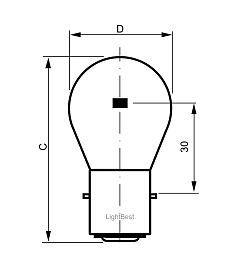 Лампа галогенная LightBest LBH 9100 50W 12V BA20d 