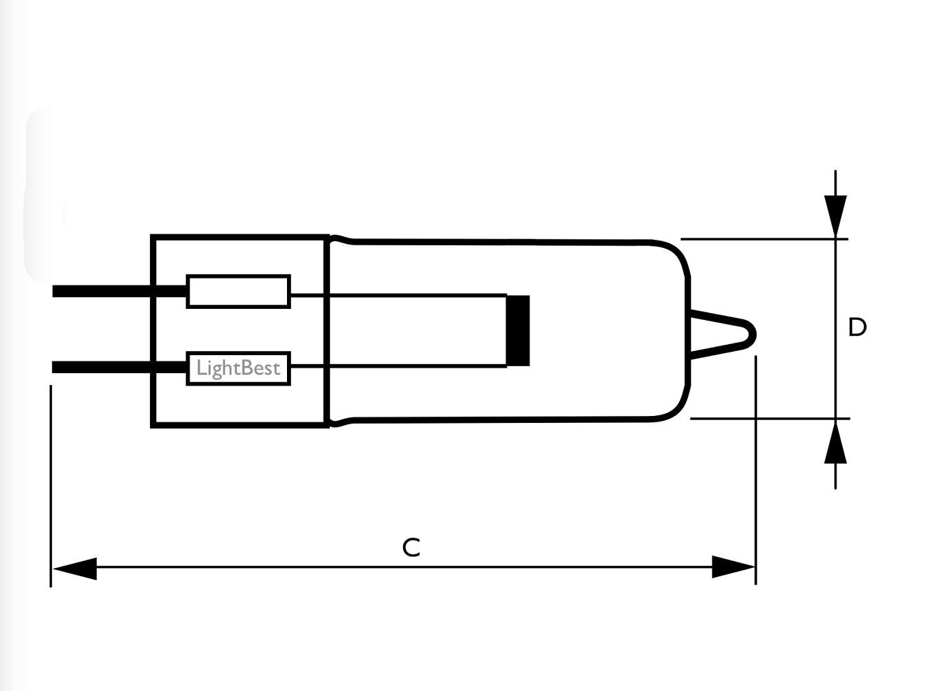 Лампа галогенная LightBest LBH 9048 100W 24V GY6.35 
