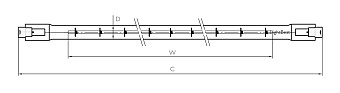 Лампа инфракрасная LightBest IRK 9058 300W 235V R7s CU118 (13908R, 64243021)