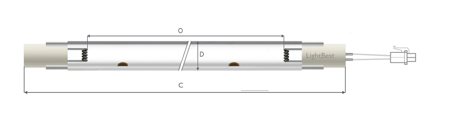 Лампа амальгамная LightBest GPHHVA 1575D38/P 750W 8.0A 