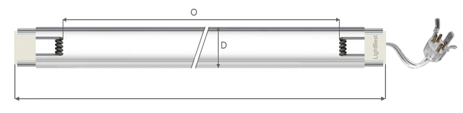 Лампа бактерицидная LightBest GPH 325D18 18W 0,6A 