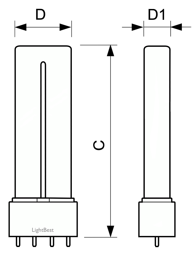 Лампа люминесцентная LightBest LBL D 71006 36W 4000K 2G11 