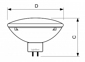 Лампа галогенная LightBest LBH PAR64 CP/62 EXE MF 1000W 230V 25°