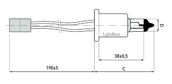 Лампа галогенная LightBest LBH Hanaulux blue 30 24V 50W