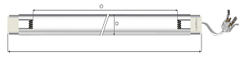 Лампа бактерицидная LightBest GPH 429D20 25W 0,5A (NLR 2036 WS, P-2035W)